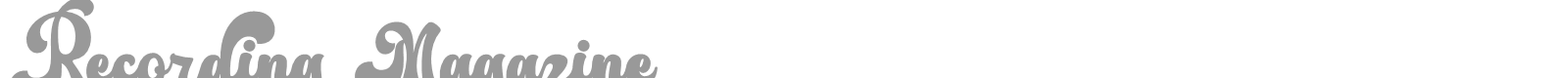 Recording Magazine font preview
